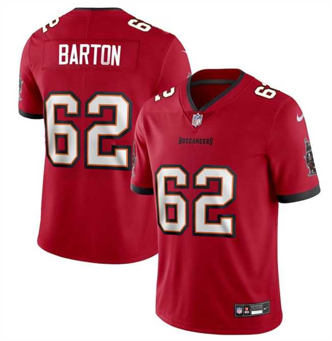 Men & Women & Youth Tampa Bay Buccaneers #62 Graham Barton Red 2024 Draft Vapor Limited Stitched Jersey